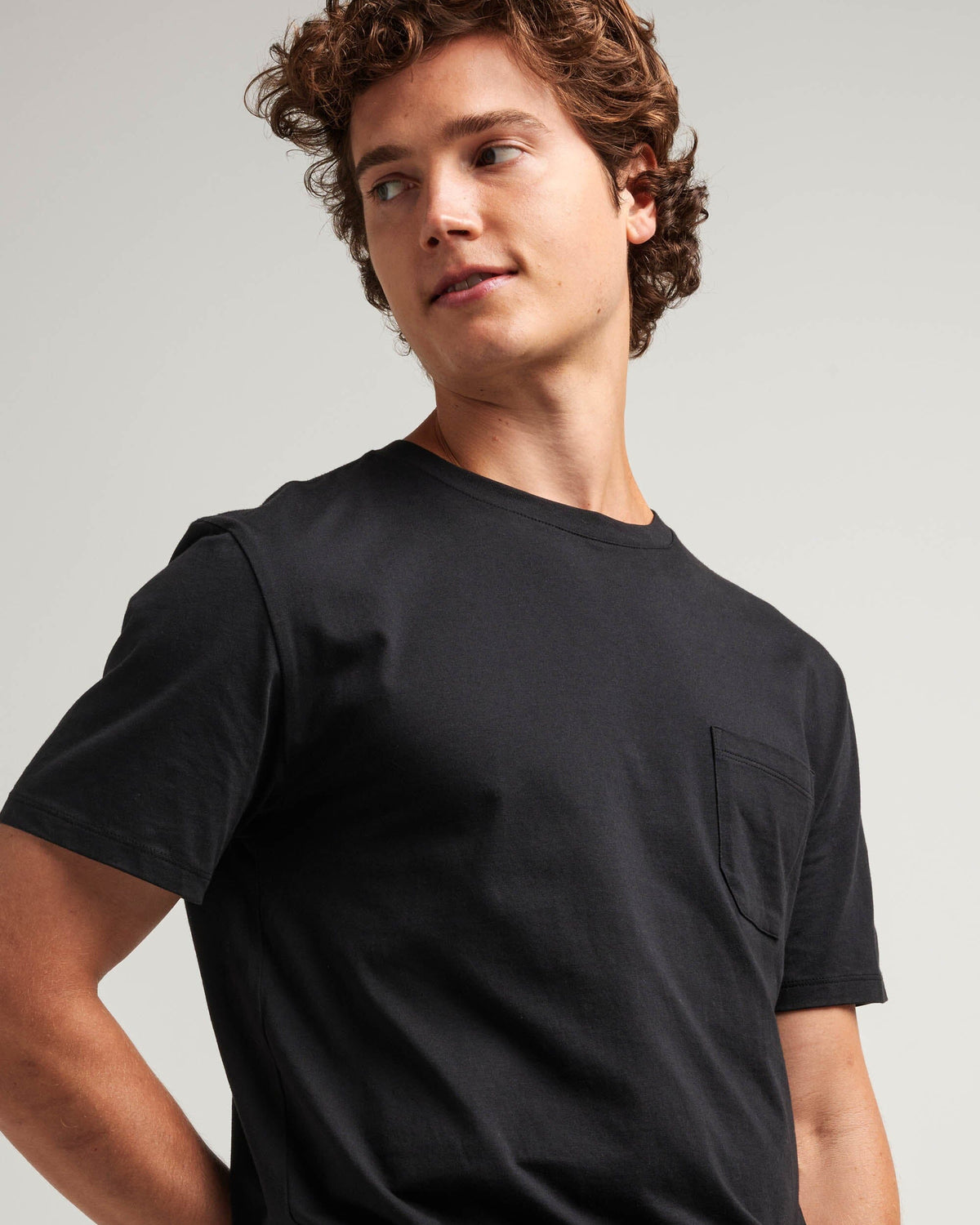 Mens Pima Pocket Tee - Pima Cotton Jersey - Black