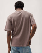 Mens Relaxed Short Sleeve Tee - Pigment Dye Jersey - Mole