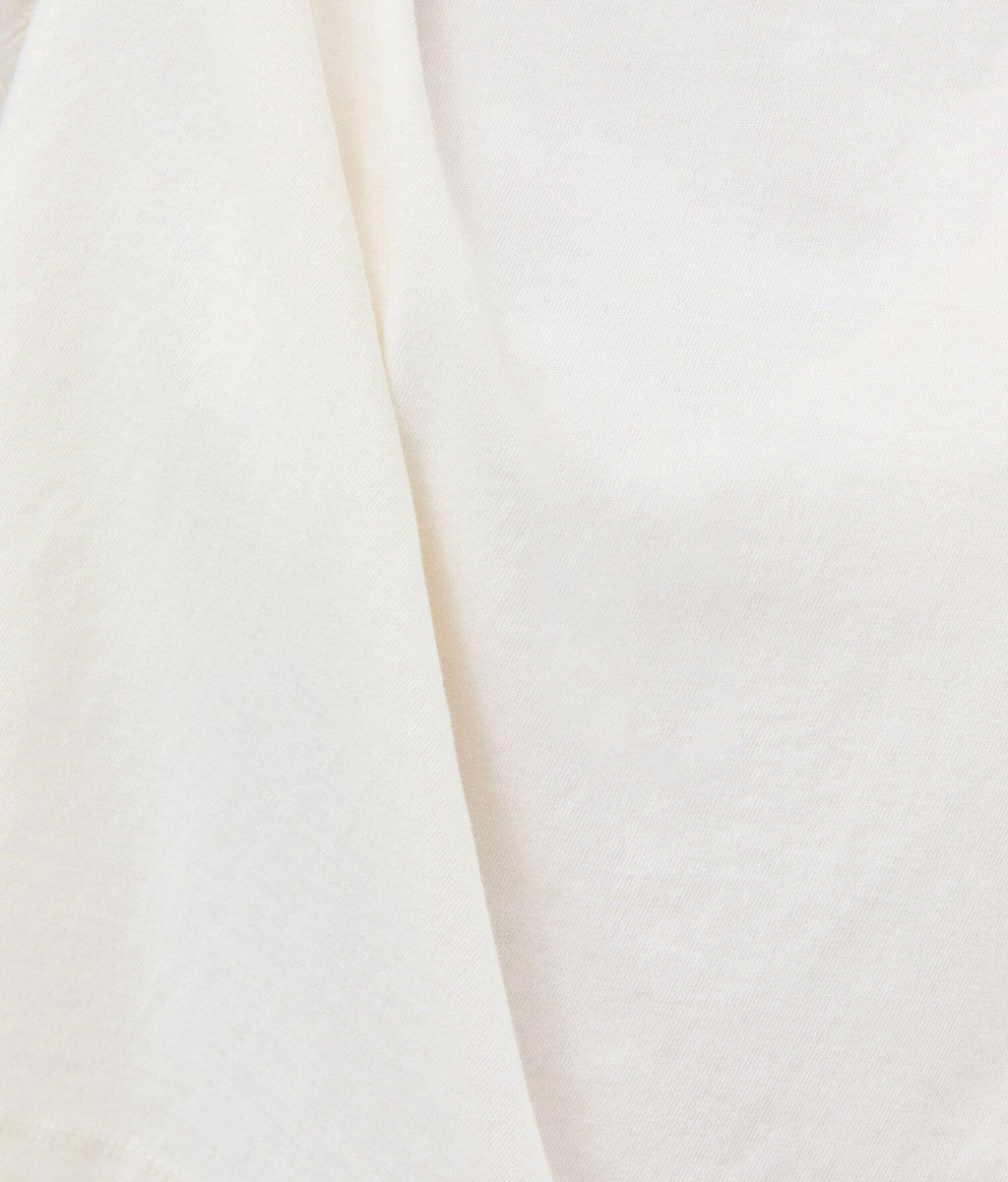 Womens Relaxed Crop Tee - Pigment Dye Jersey - Bone