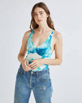 Womens Modal V-Neck Bodysuit - Modal Jersey - Watercolor