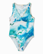 Womens Modal V-Neck Bodysuit - Modal Jersey - Watercolor
