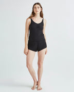 Womens Night Knit Tank - Rayon Jersey - Black