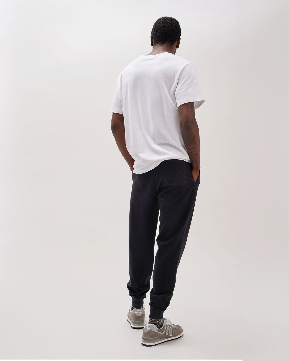 Mens Recycled Fleece Tapered Sweatpant - Recycled Fleece - Black