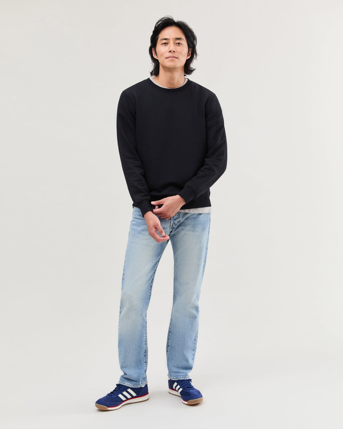 Mens Recycled Fleece Sweatshirt - Recycled Fleece - Black