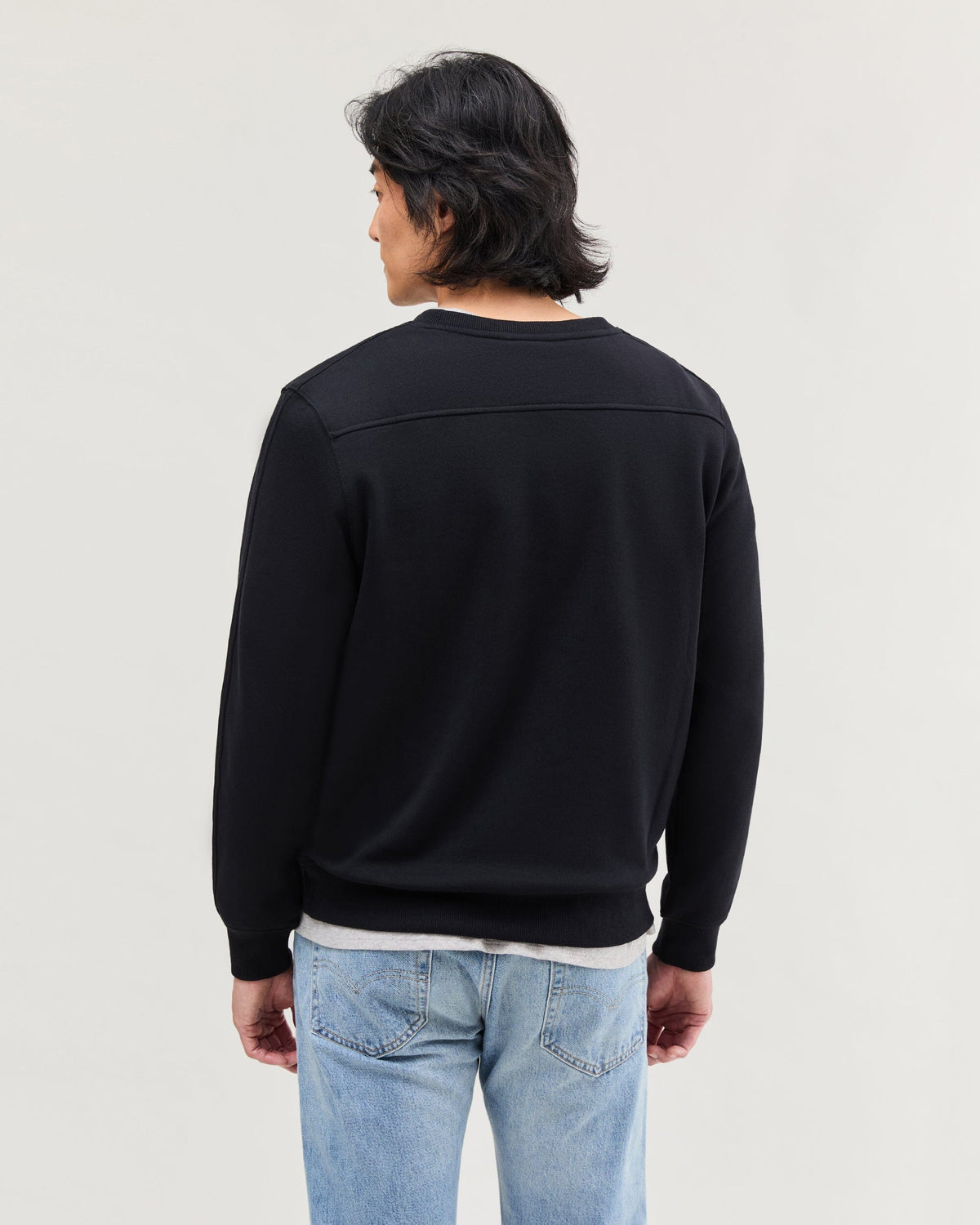Mens Recycled Fleece Sweatshirt - Recycled Fleece - Black