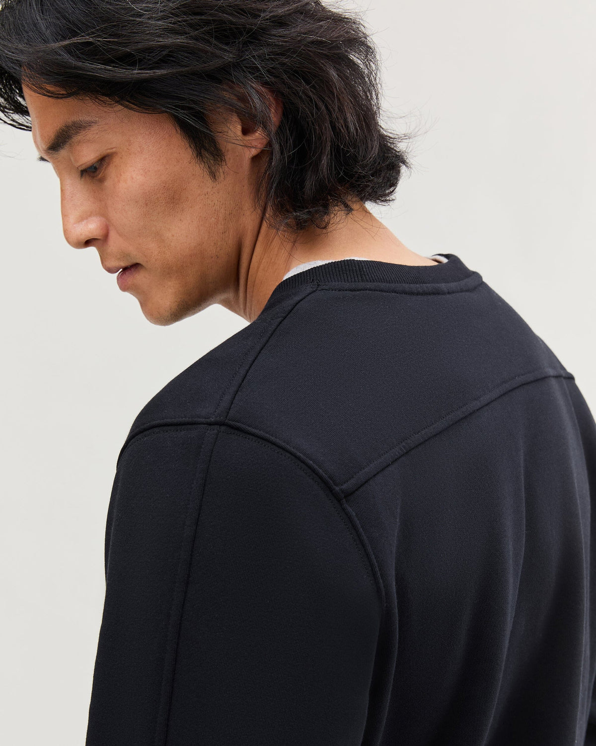 Mens Recycled Fleece Sweatshirt - Recycled Fleece - Black