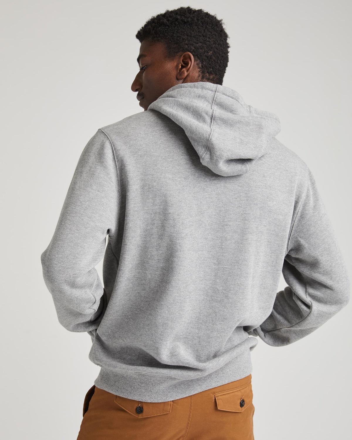 Mens Recycled Fleece Hoodie - Recycled Fleece - Heather Grey