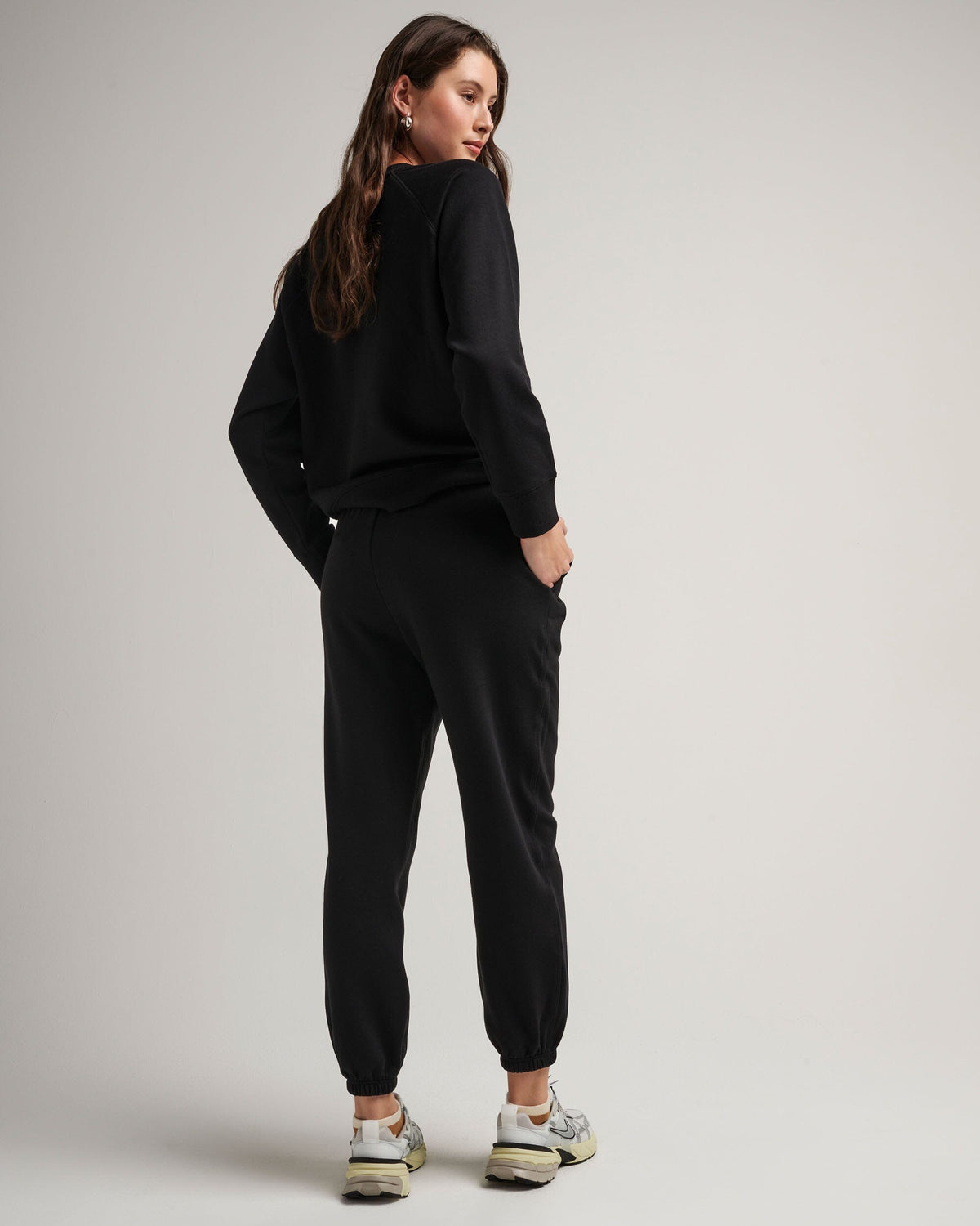 Womens Recycled Fleece Classic Sweatpant - Recycled Fleece - Black