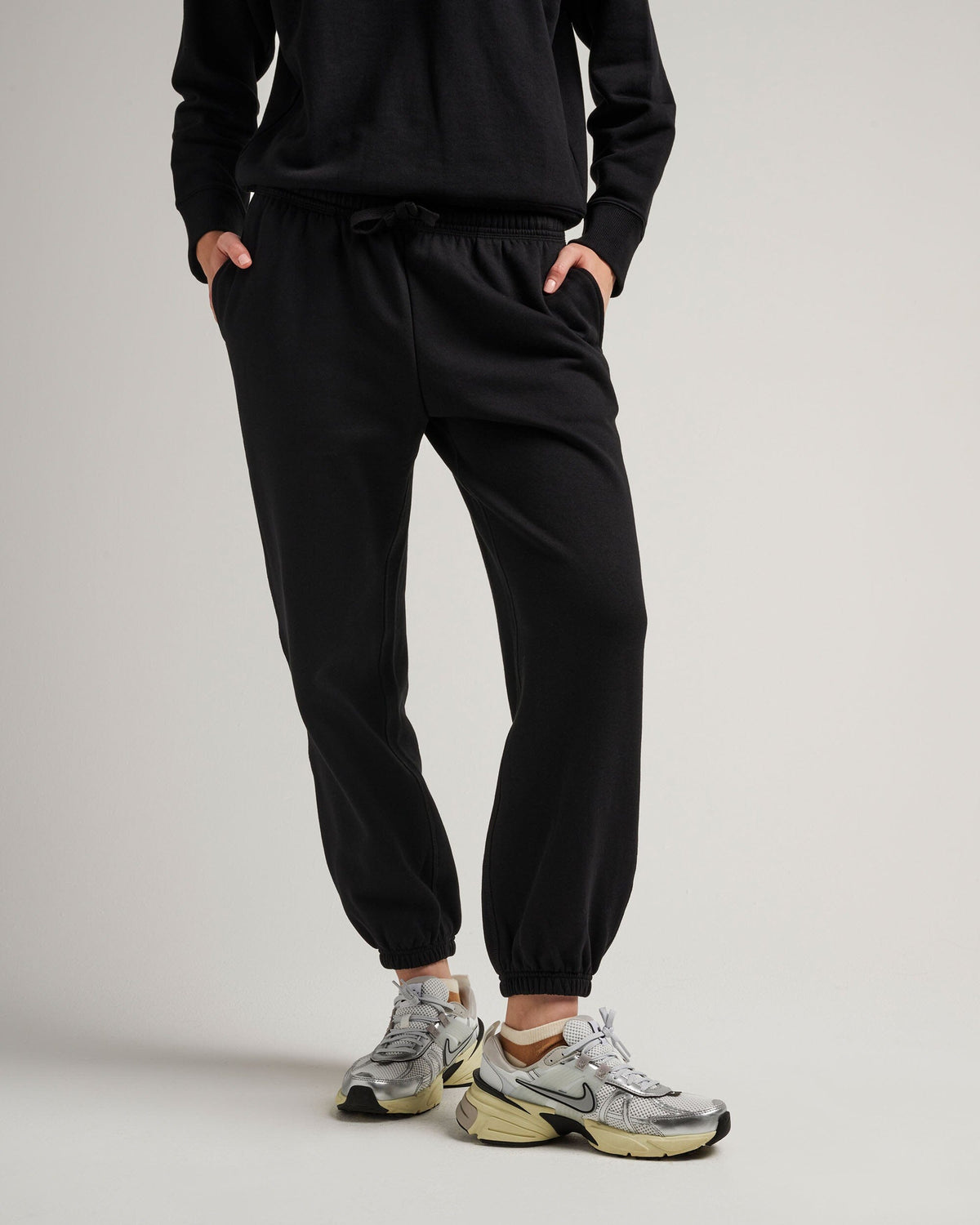 Womens Recycled Fleece Classic Sweatpant - Recycled Fleece - Black