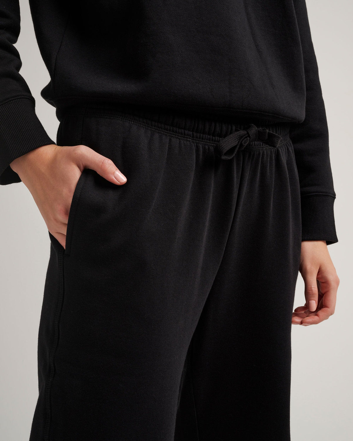Womens Recycled Fleece Classic Sweatpant - Recycled Fleece - Black