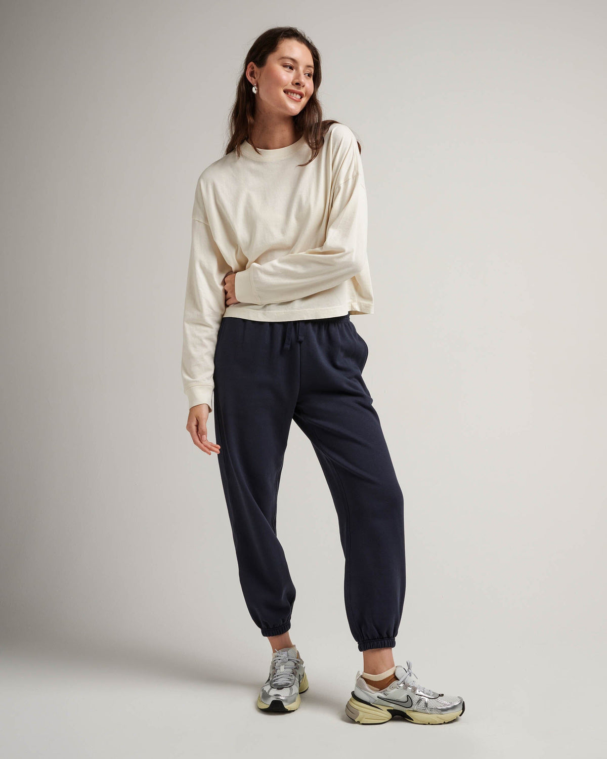 Womens Recycled Fleece Classic Sweatpant - Recycled Fleece - Blue Nights