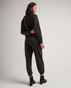 Womens Recycled Fleece Classic Sweatpant - Recycled Fleece - Mineral Black