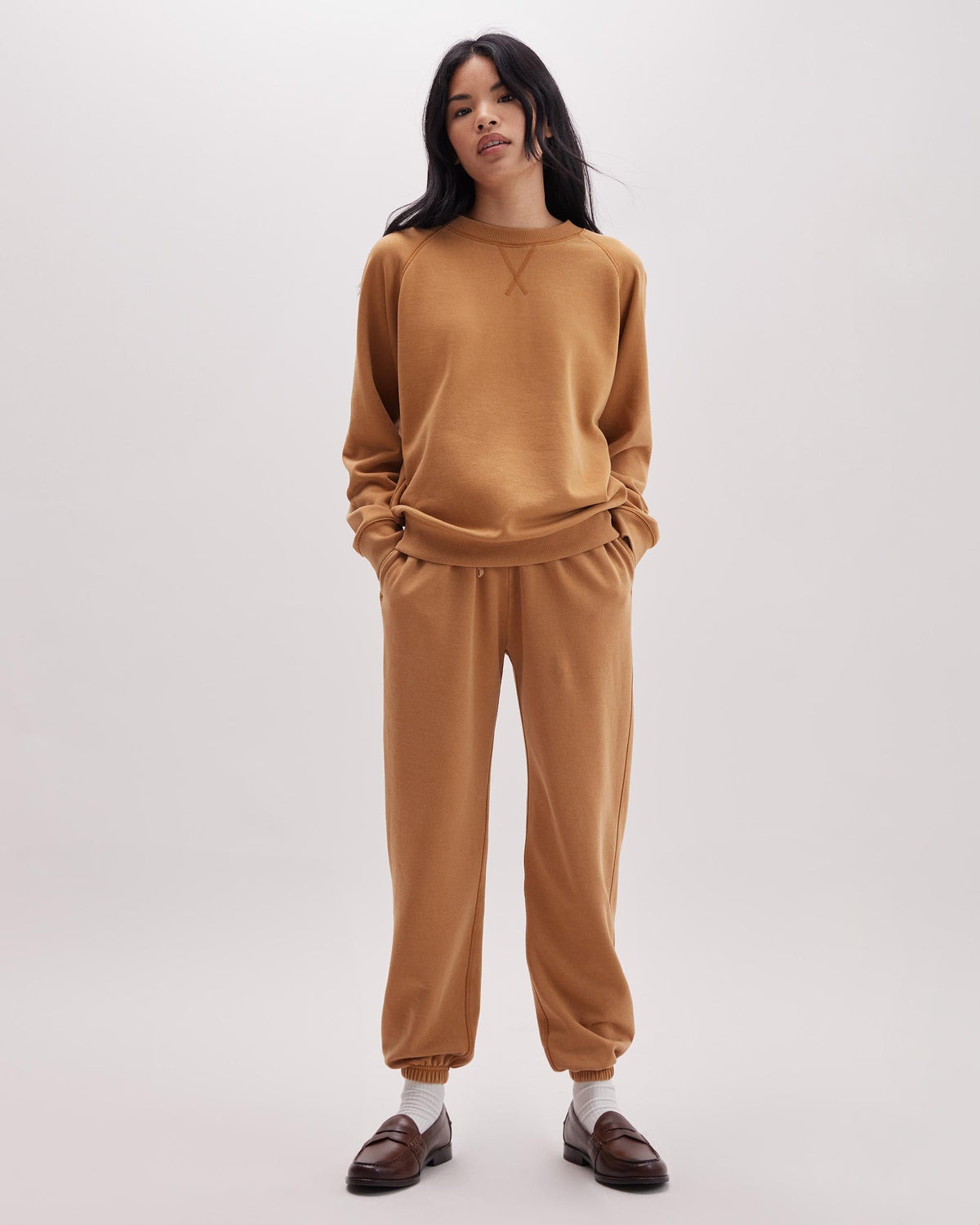 Womens Recycled Fleece Classic Sweatpant - Recycled Fleece - Mineral Gold Spice
