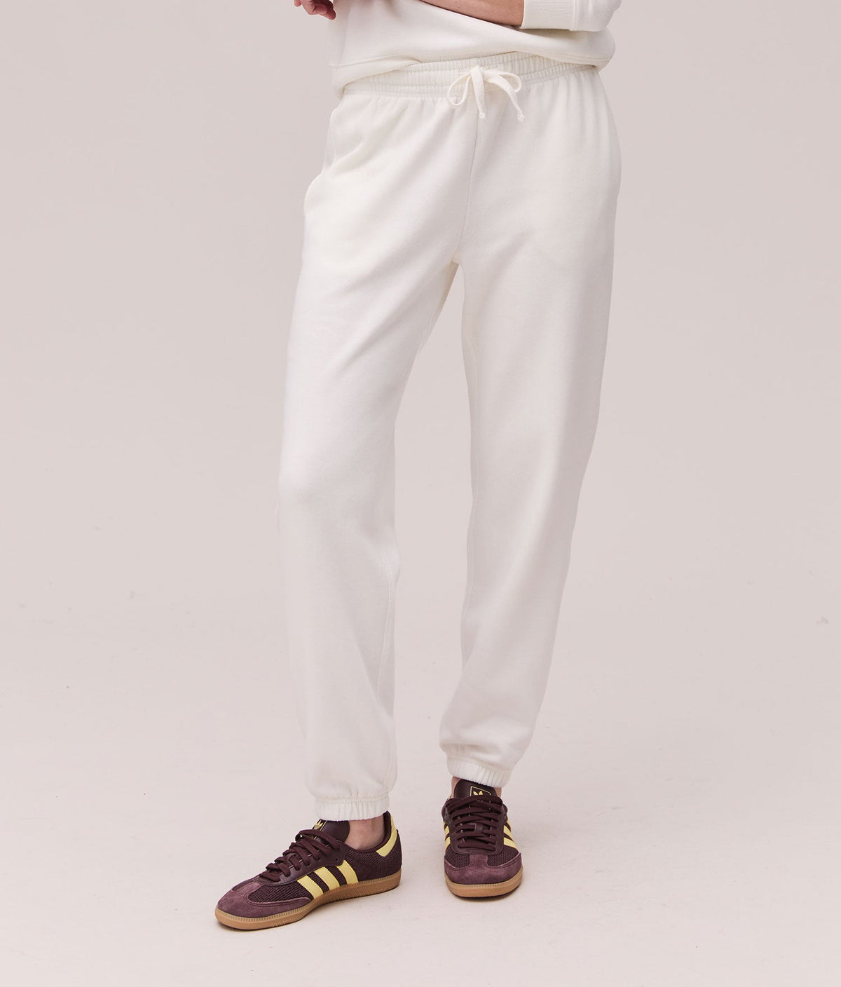 Womens Recycled Fleece Classic Sweatpant - Recycled Fleece - Coconut Milk