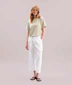 Womens Relaxed Crop Tee - Pigment Dye Jersey - Aloe