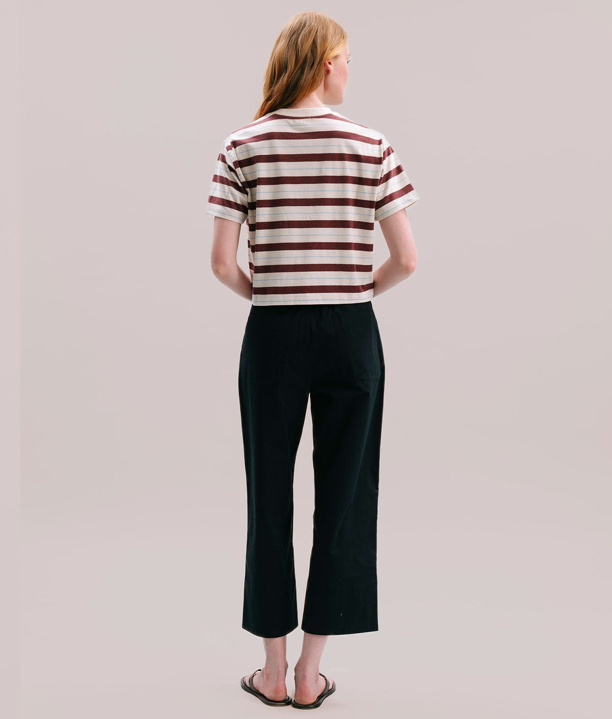 Womens Recycled Stripe Tee - Recycled Jersey - Red Stripe