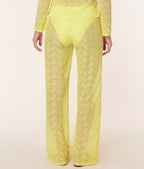 The Suva Pant - Floral Lace - Limeade