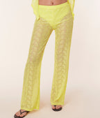 The Suva Pant - Floral Lace - Limeade