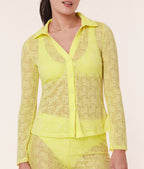 The Suva Top - Floral Lace - Limeade