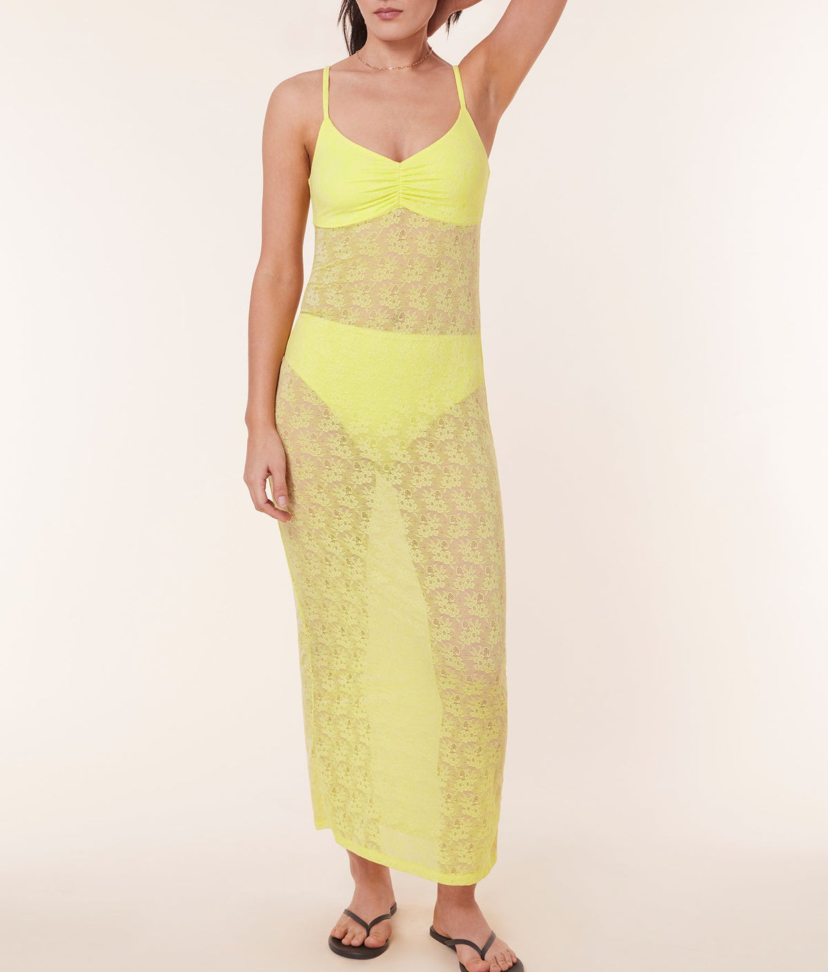 The Nadi Dress - Floral Lace - Limeade