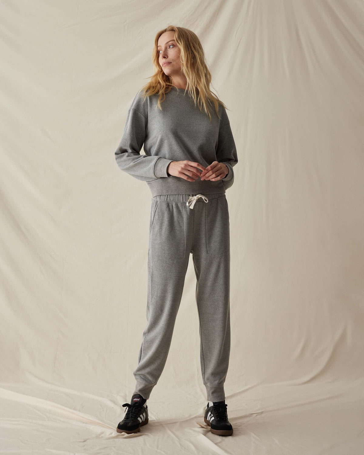 Womens April Lightweight Sweatpant - French Terry - Grey