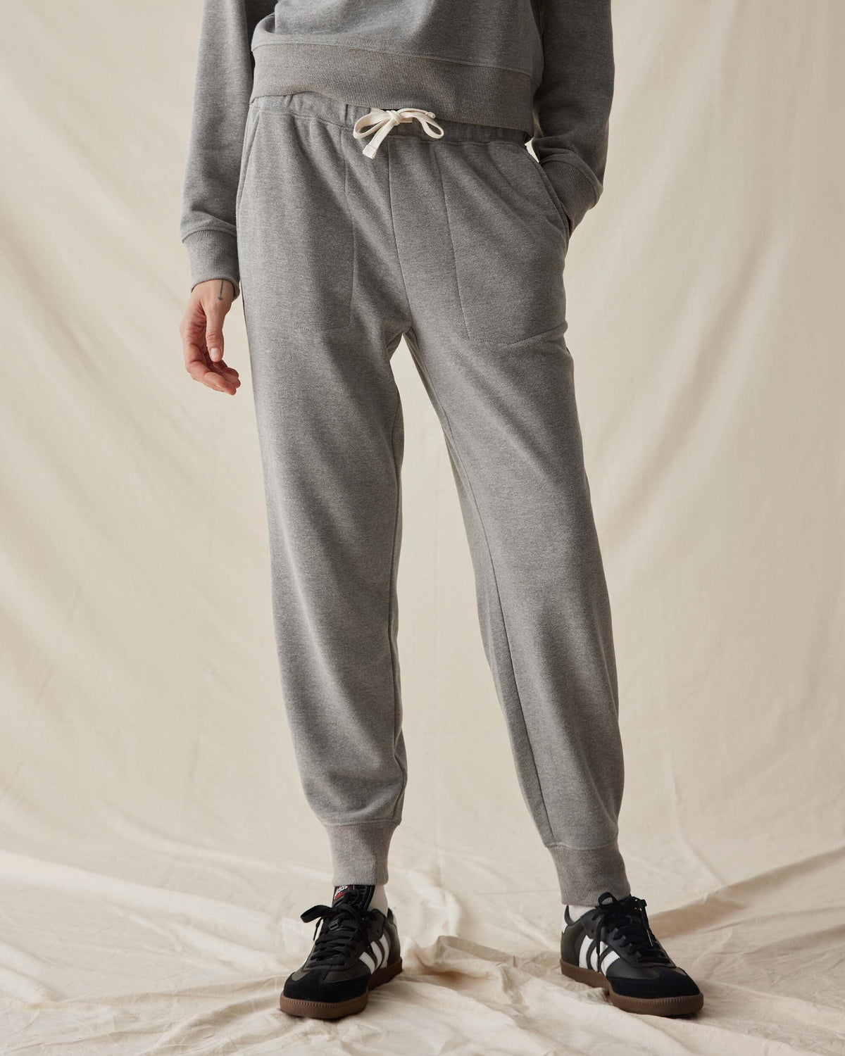 Womens April Lightweight Sweatpant - French Terry - Grey