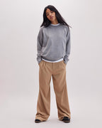 Womens Sophia Fluid Wide Leg Trouser - Polyester Modal Twill - Khaki