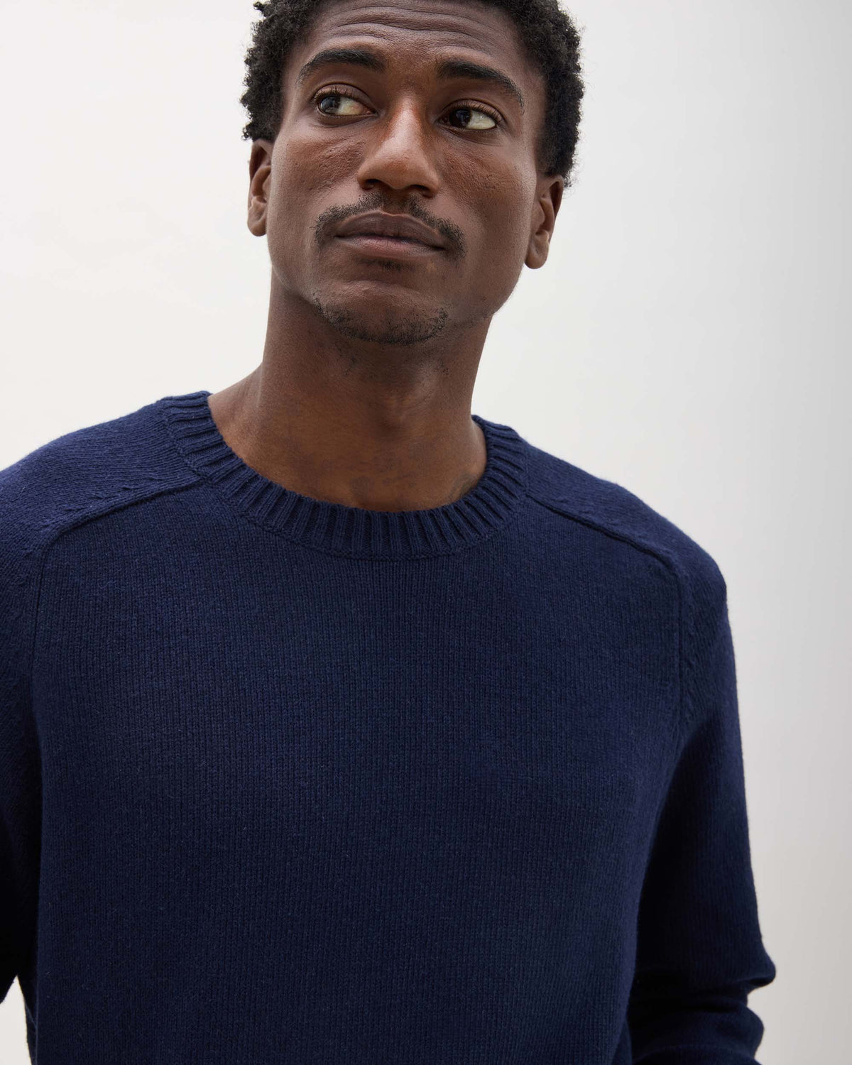Mens Noel Sweater - Cotton Sweater Knit - Blue Nights