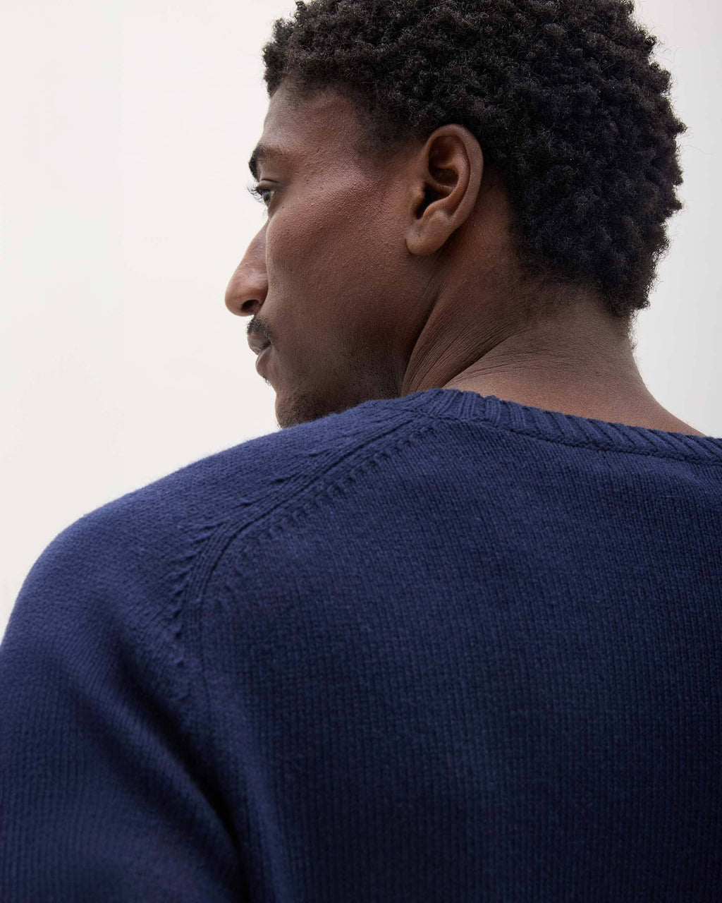 Mens Noel Sweater - Cotton Sweater Knit - Blue Nights