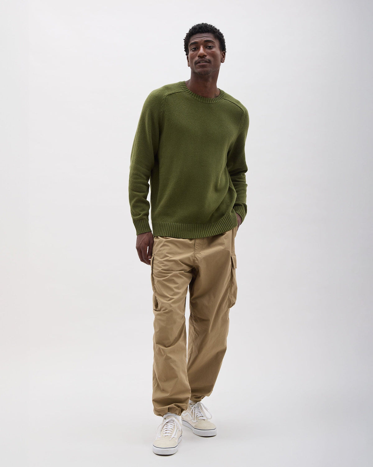 Mens Noel Sweater - Cotton Sweater Knit - Cypress