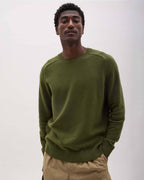 Mens Noel Sweater - Cotton Sweater Knit - Cypress