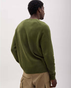 Mens Noel Sweater - Cotton Sweater Knit - Cypress