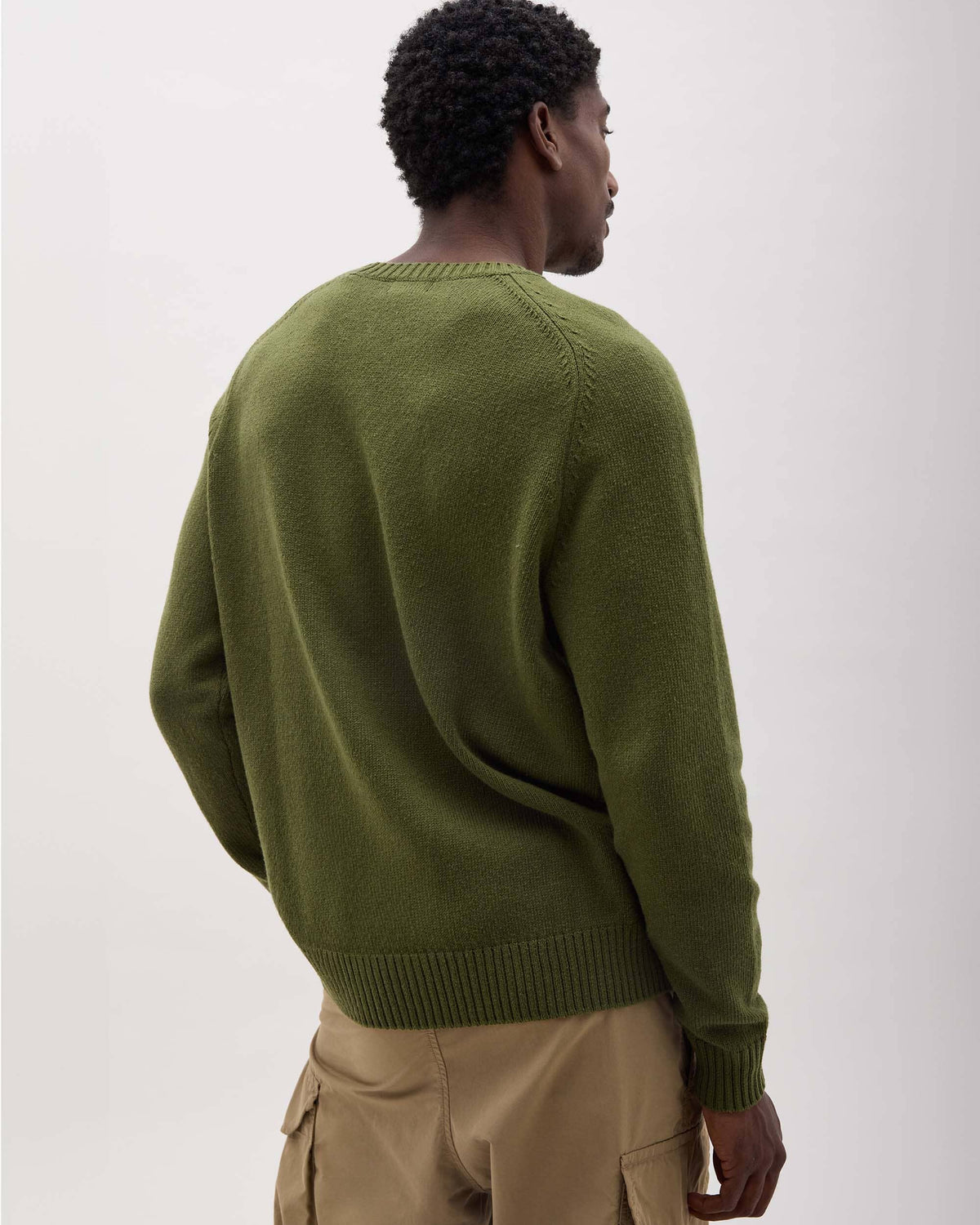 Mens Noel Sweater - Cotton Sweater Knit - Cypress