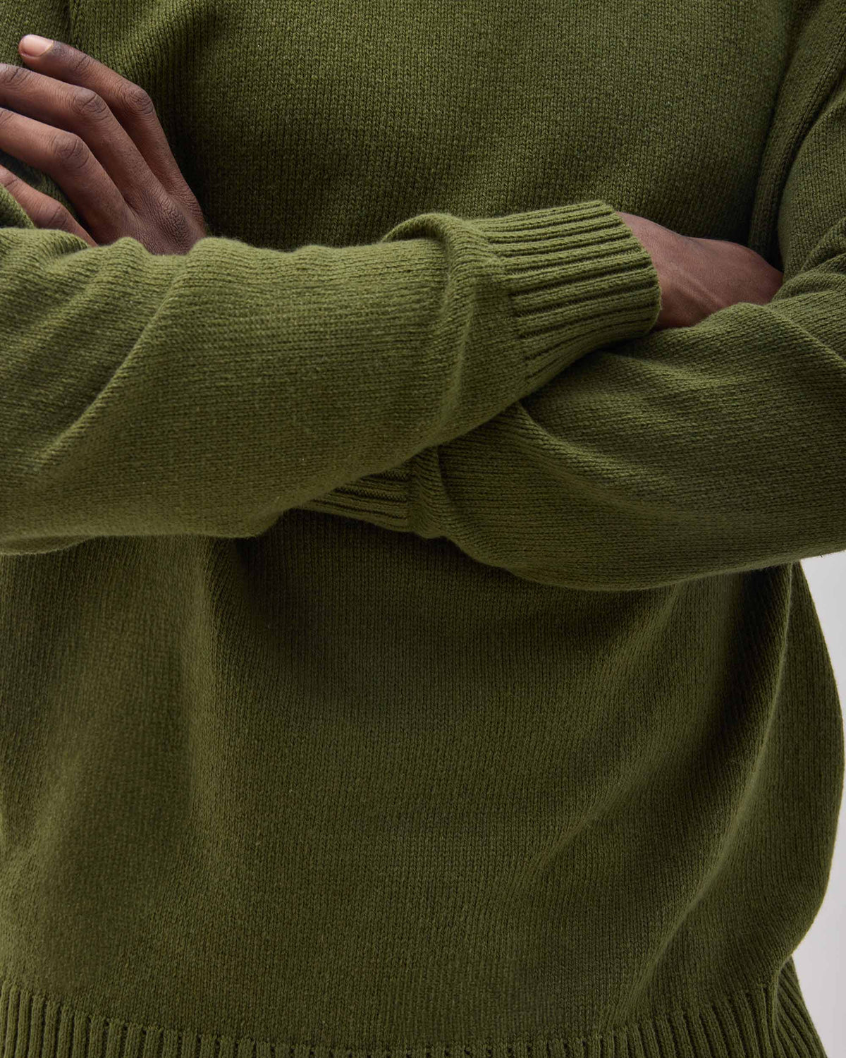 Mens Noel Sweater - Cotton Sweater Knit - Cypress