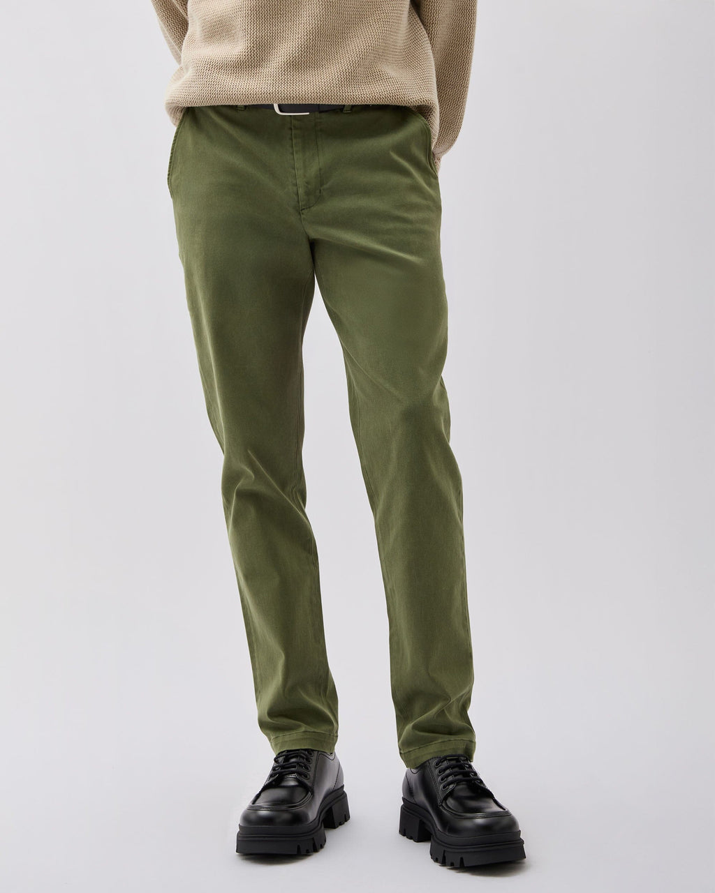 Mens Lightweight Chino - Stretch Cotton Twill - Cypress