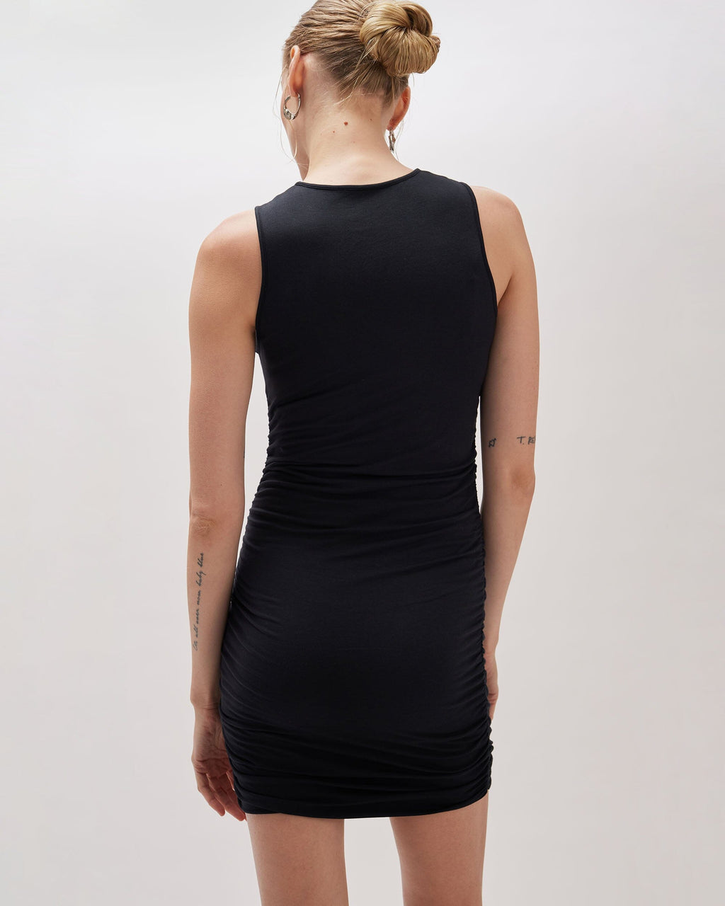 Womens Carrie Shirred Mini - Knit Jersey - Black