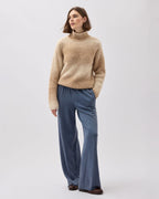 Womens Memory Sweater - Alpaca Sweater Knit - Oatmeal Degrade