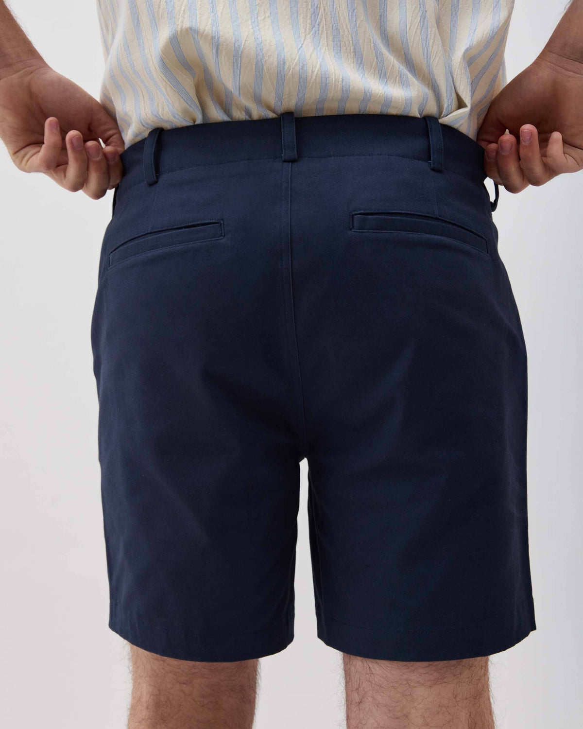 Mens Stretch Twill Short - Stretch Cotton Twill - Blue Nights
