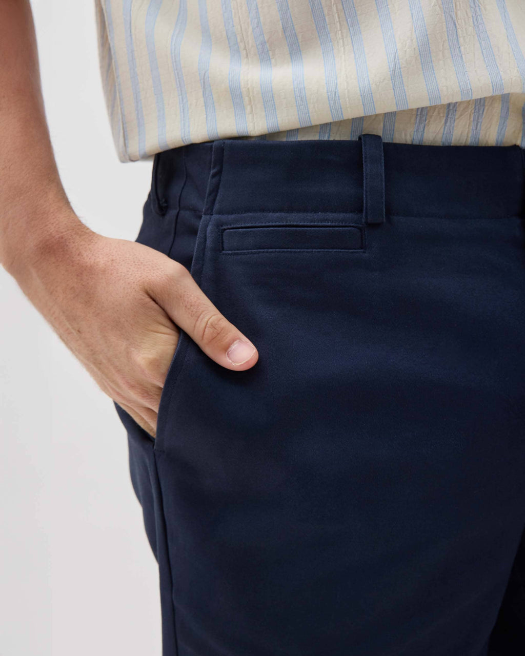Mens Stretch Twill Short - Stretch Cotton Twill - Blue Nights