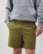 Mens Stretch Twill Short - Stretch Cotton Twill - Olive Army
