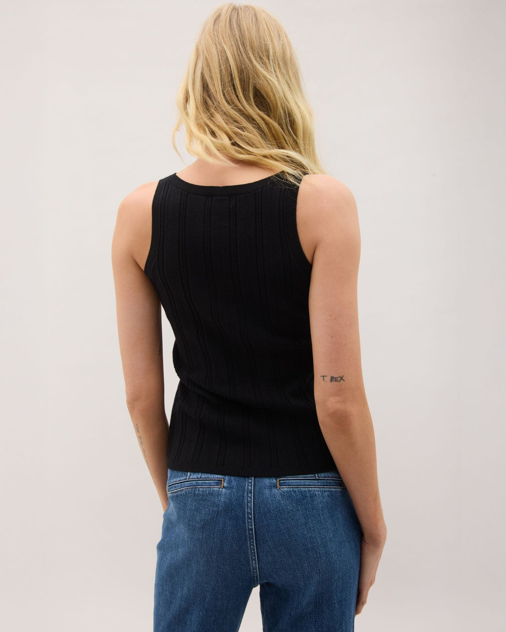 Womens Monica Tank - Cotton Sweater Knit - Black