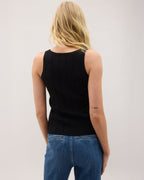 Womens Monica Tank - Cotton Sweater Knit - Black