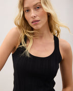 Womens Monica Tank - Cotton Sweater Knit - Black
