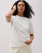 Womens Relaxed Everyday Tee - Pigment Dye Jersey - Bone