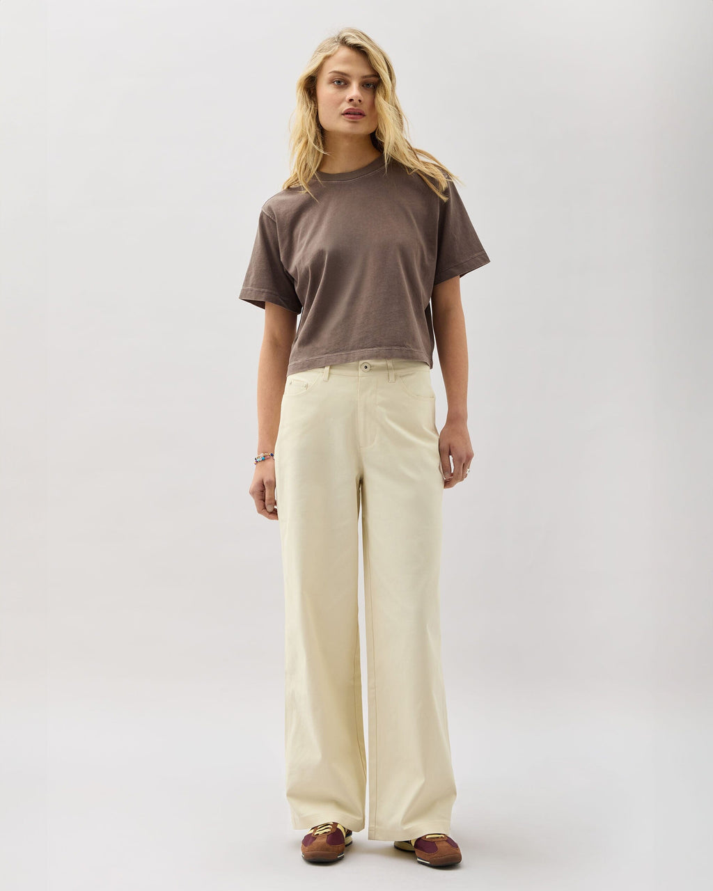 Womens Tracy Twill Pant - Stretch Cotton Twill - Bone