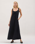 Womens Florence Sundress - Cotton Dobby - Black