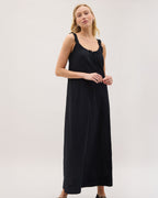 Womens Florence Sundress - Cotton Dobby - Black