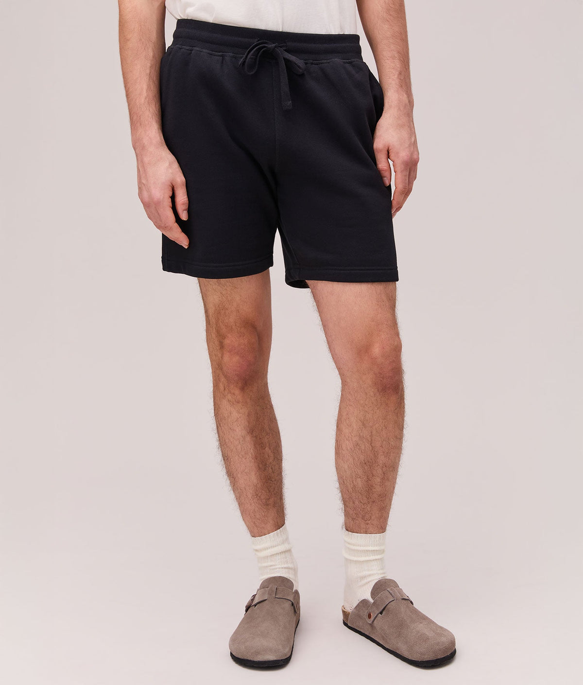 Mens Recycled Fleece Sweatshort - Recycled Fleece - Black