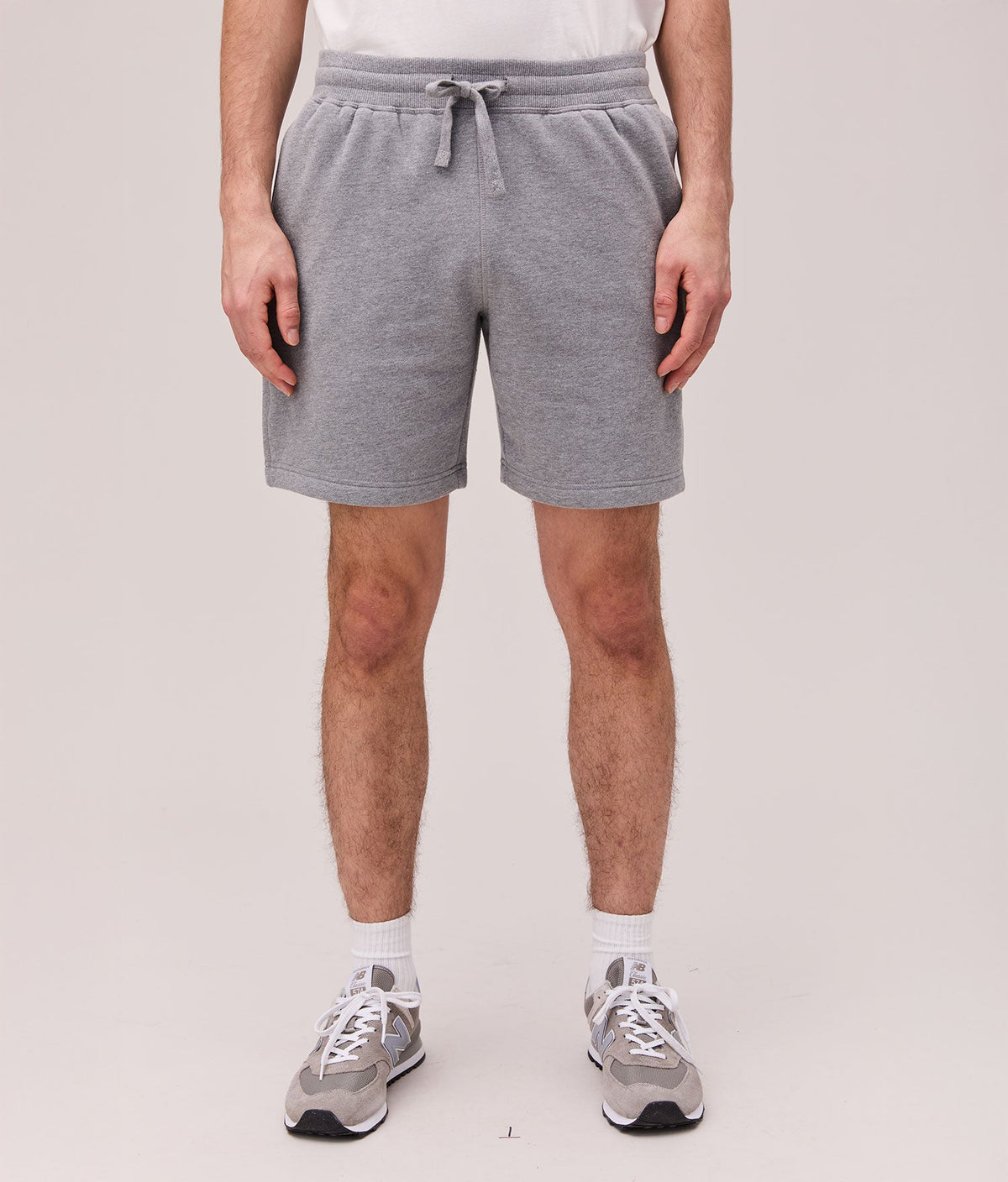 Mens Recycled Fleece Sweatshort - Recycled Fleece - Heather Grey