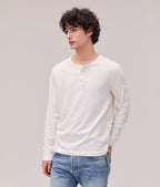 Mens Work Week Pima Henley - Pima Cotton Jersey - Bone
